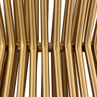 Sunburst Gold and Glass Side Table Grill Details
