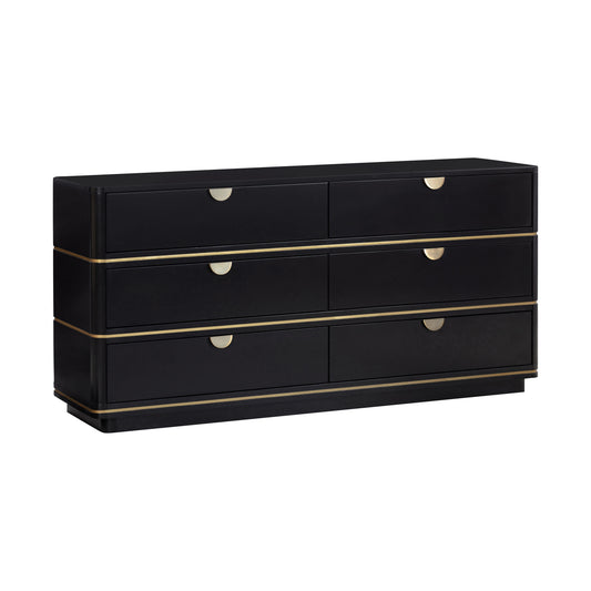 Julieta Black 6-Drawer Dresser
