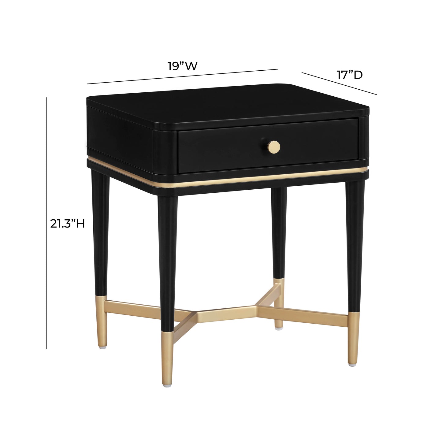 Julieta Black Nightstand