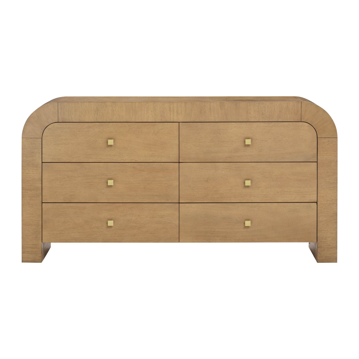 Hump 6 Drawer Natural Dresser