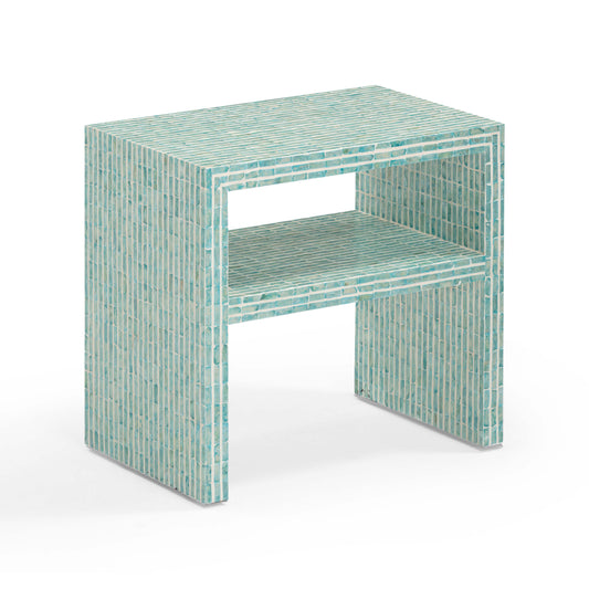 Derry Blue Capiz Shell Nightstand