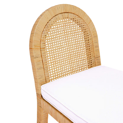 Amara Rattan Performance Fabric Arched Back Dining Chair