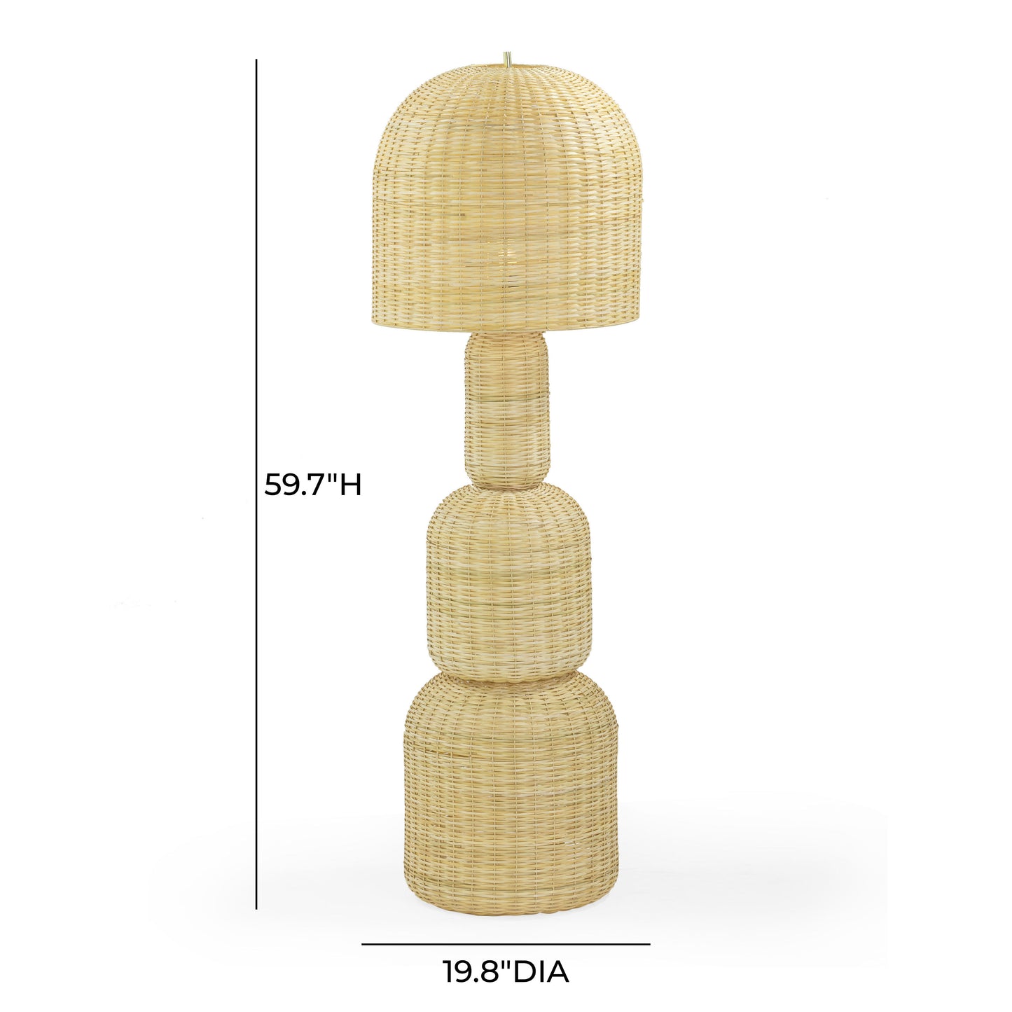 Kootu Natural Rattan Floor Lamp
