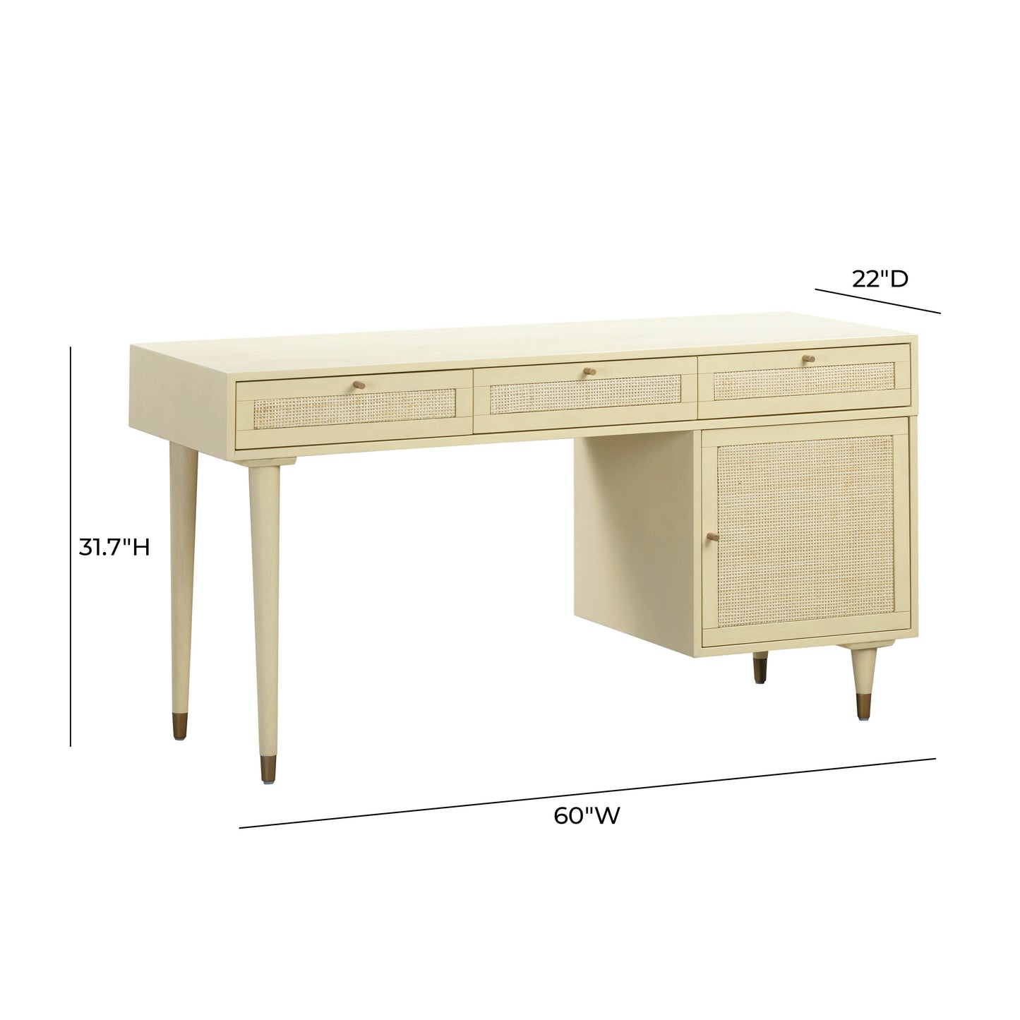 Martinique Cane Desk