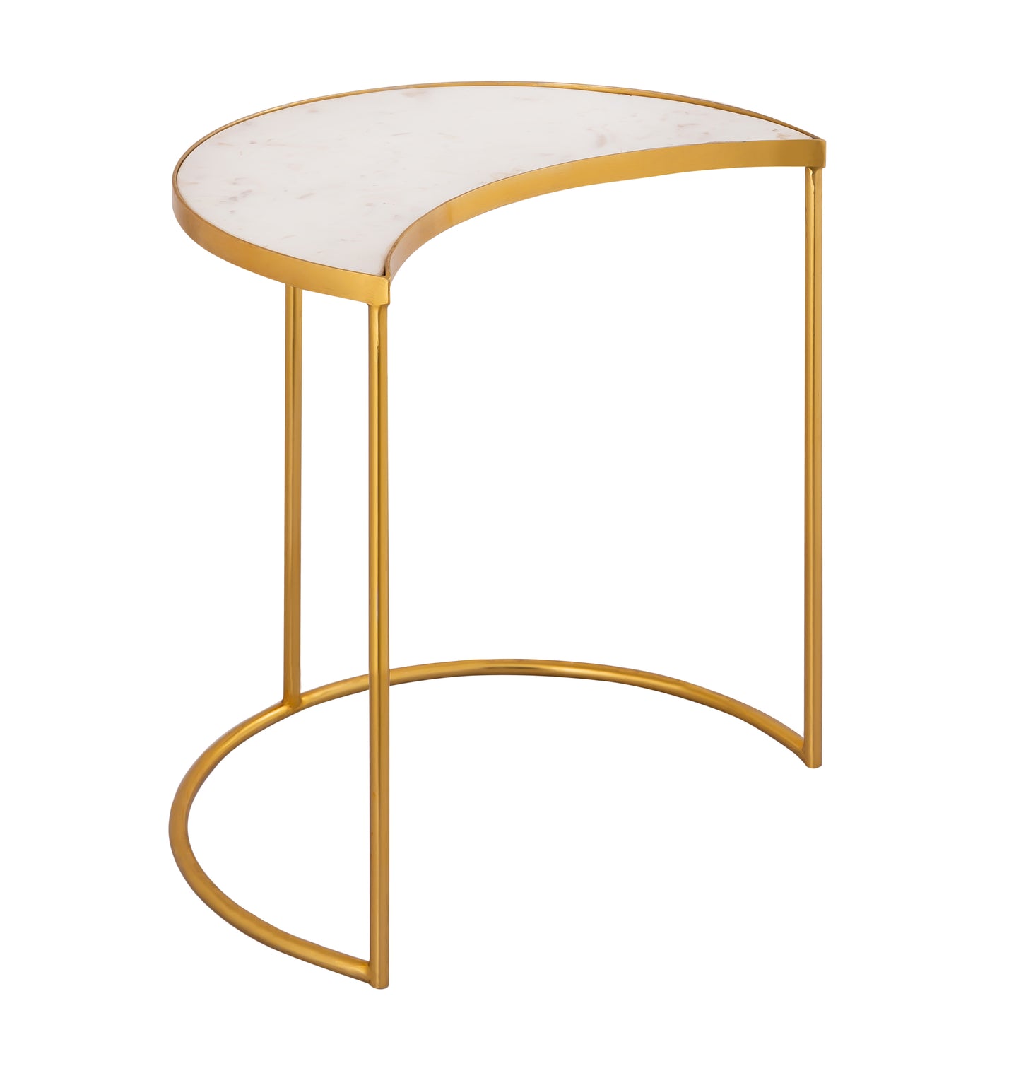 Gilded Crescent Nesting Table Set