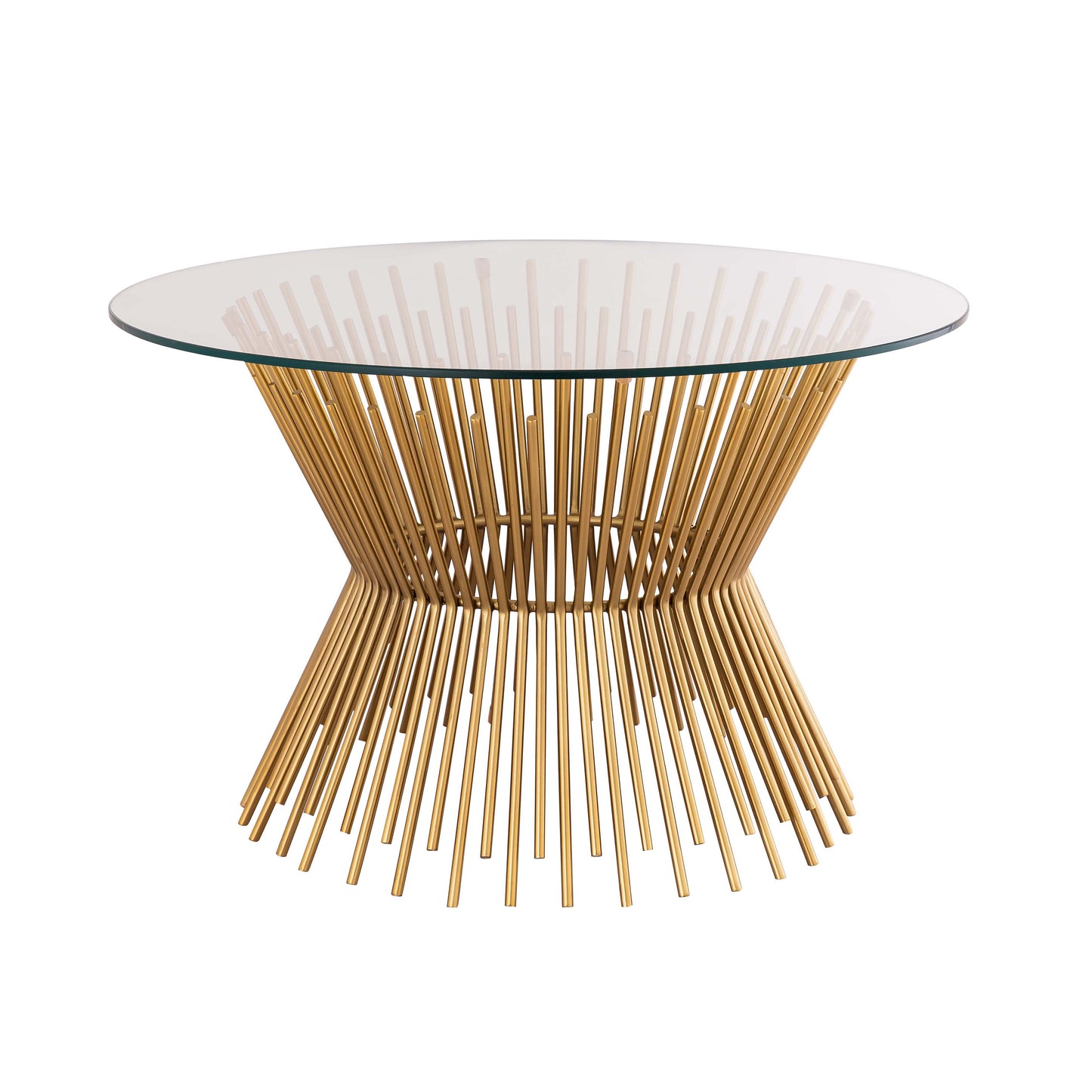 Sunburst Gold and Glass Coffee Table