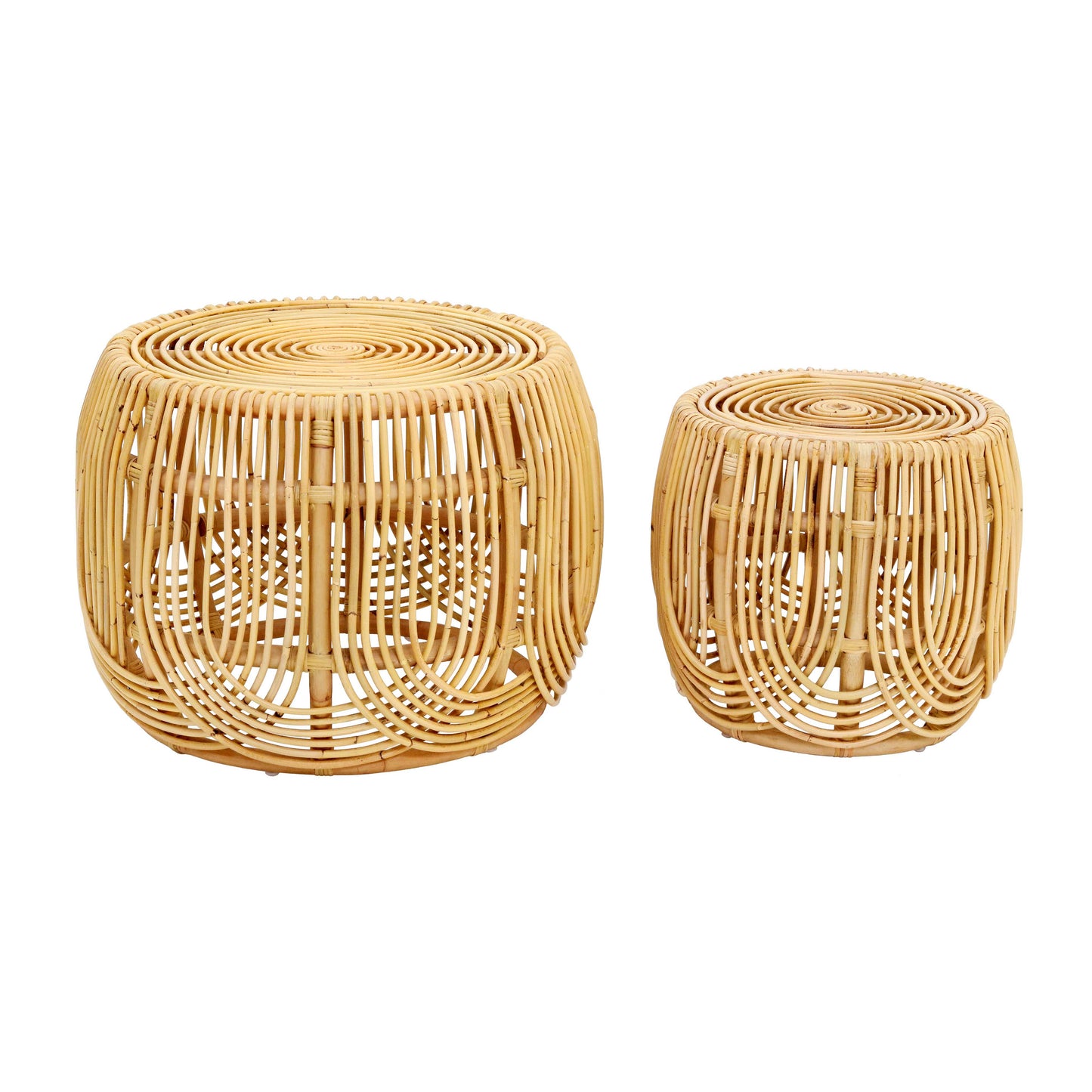 Hide and Seek Rattan Nesting Coffee & Side Table