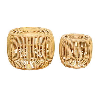 Hide and Seek Rattan Nesting Coffee & Side Table