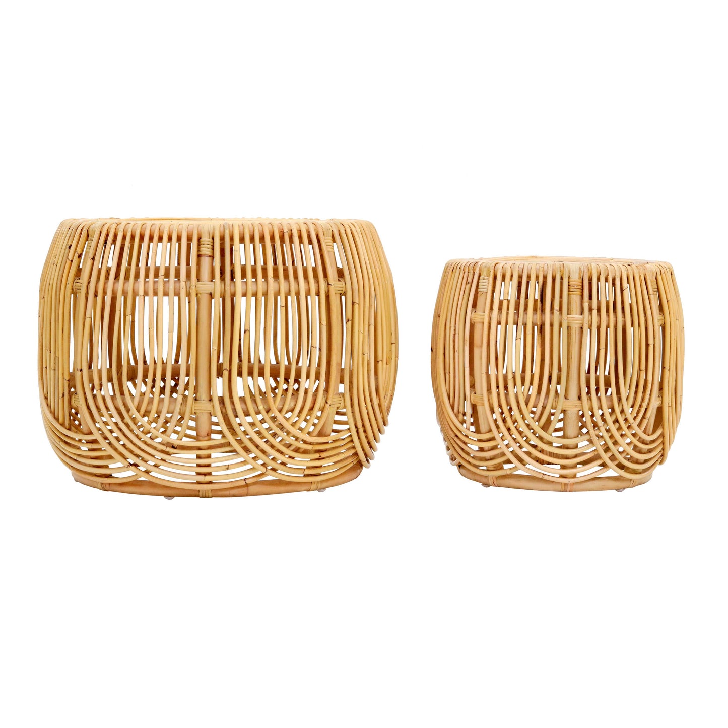 Hide and Seek Rattan Nesting Coffee & Side Table