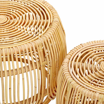 Hide and Seek Rattan Nesting Coffee & Side Table