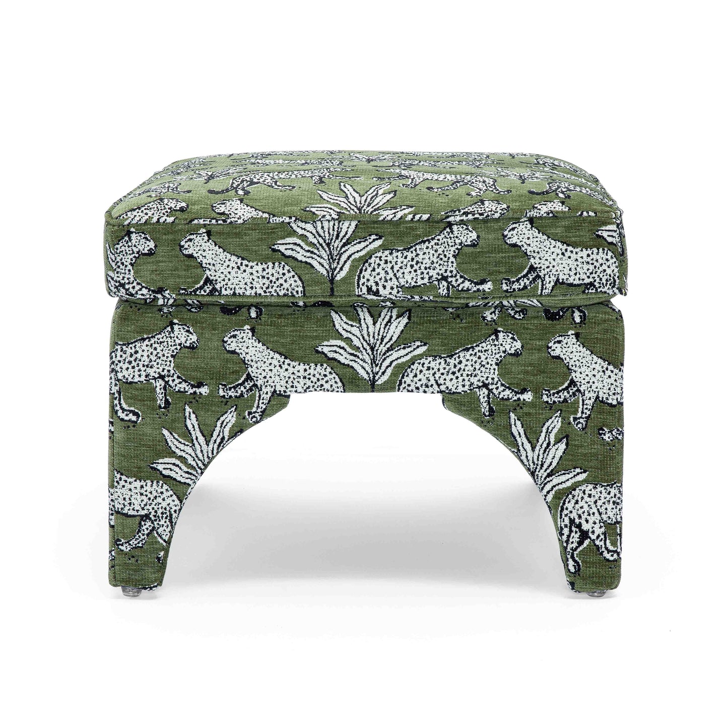 Raji Leopard Jacquard Ottoman