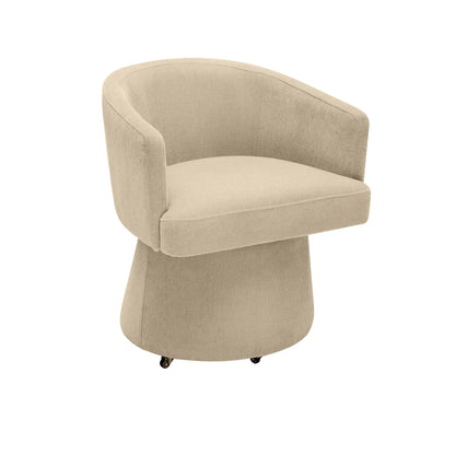 The Chloe Luxe Desk Chair Taupe Full View
