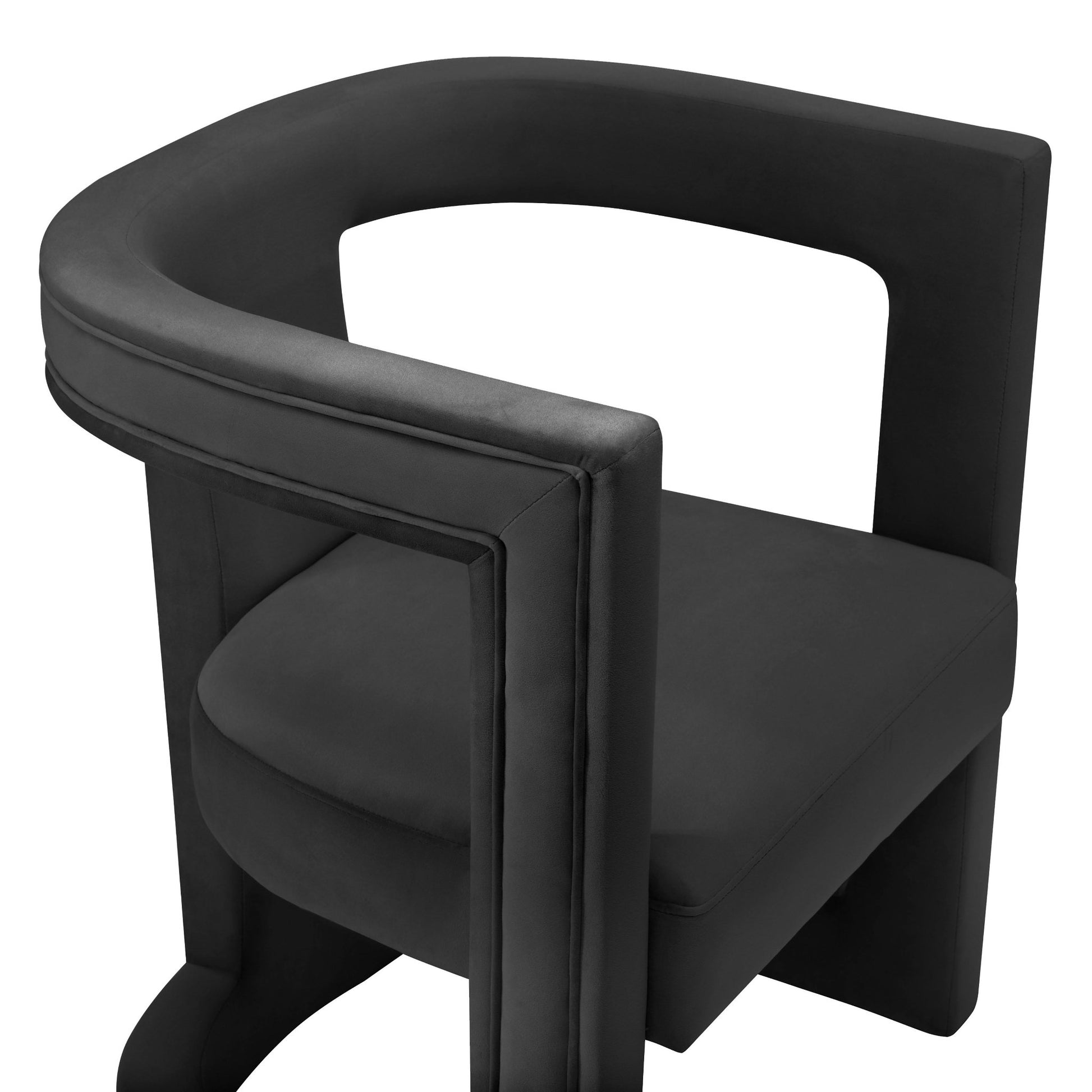 The Op Art Occasional Chair Black Velvet Detail