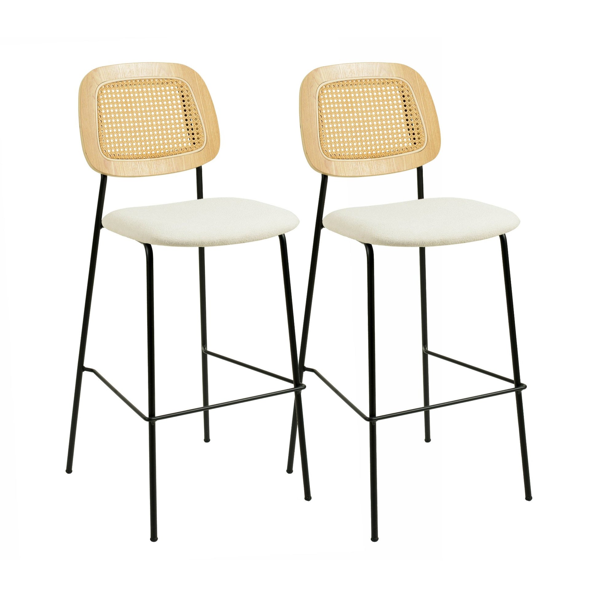 Verana Rattan Counter Stool Pair Full View