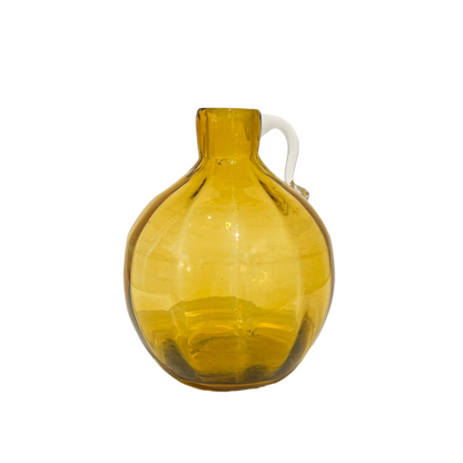 Vintage Blenko Amber Gold Moonshine Jug Full View