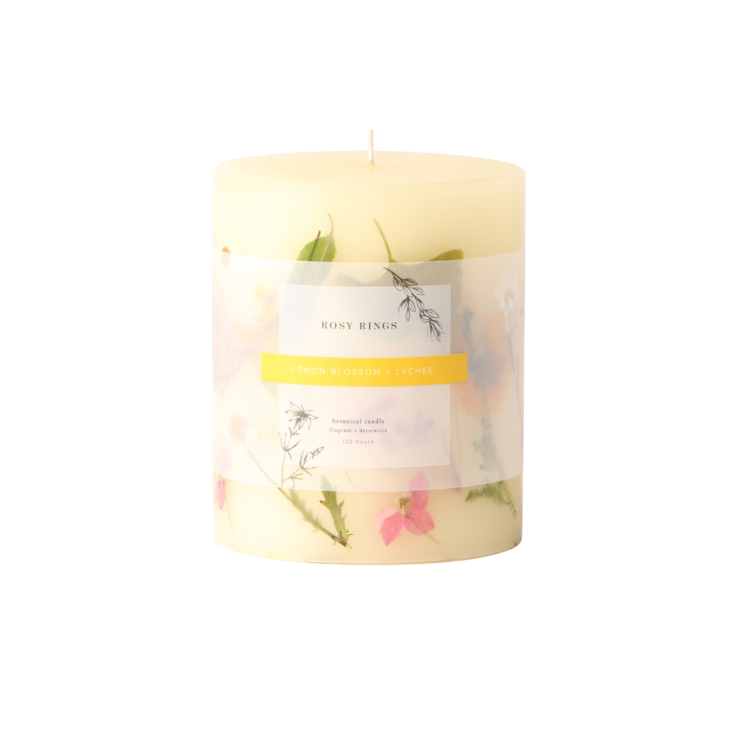 Lemon Blossom + Lychee Small Round Botanical Candle