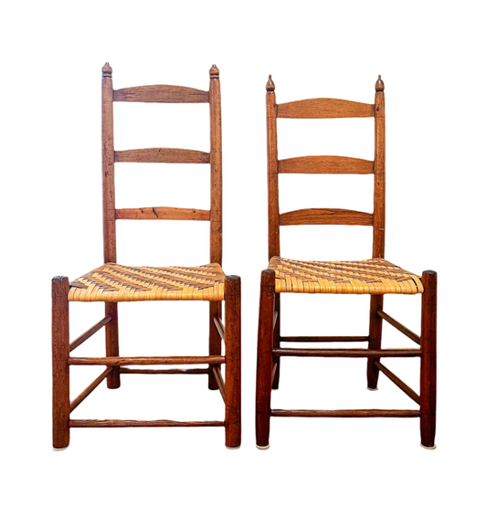 shaker chair pair on white background