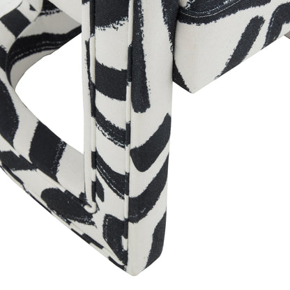 oThe Op Art Occasional Chair in Black and White Detail
