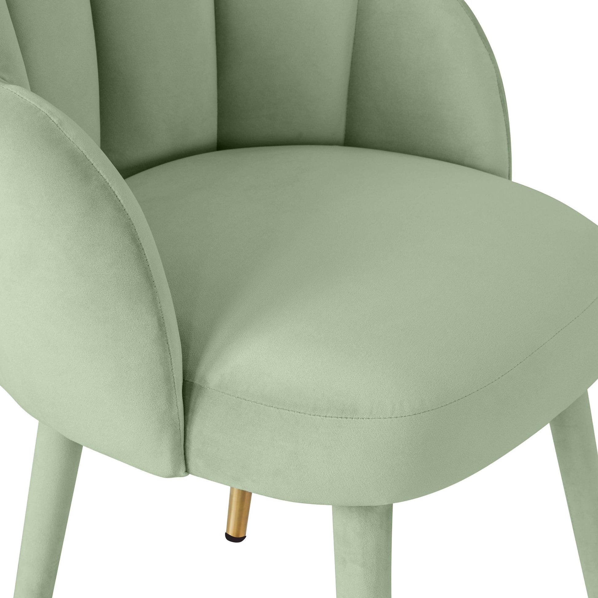 tiffany green dining chair velvet details