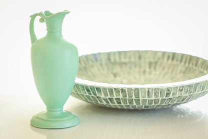 Haeger Tiffany Blue Pitcher Vase