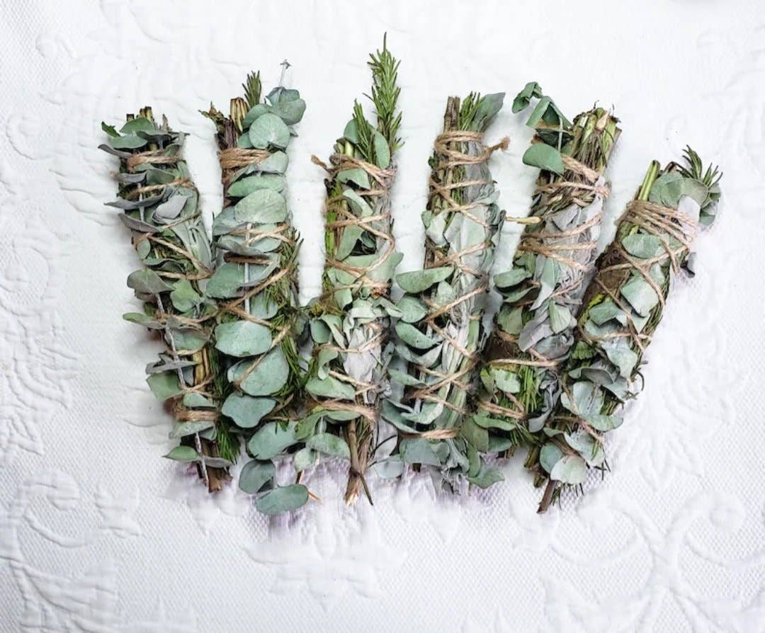 Eucalyptus, Mint, Rosemary, Sage Smudge Stick