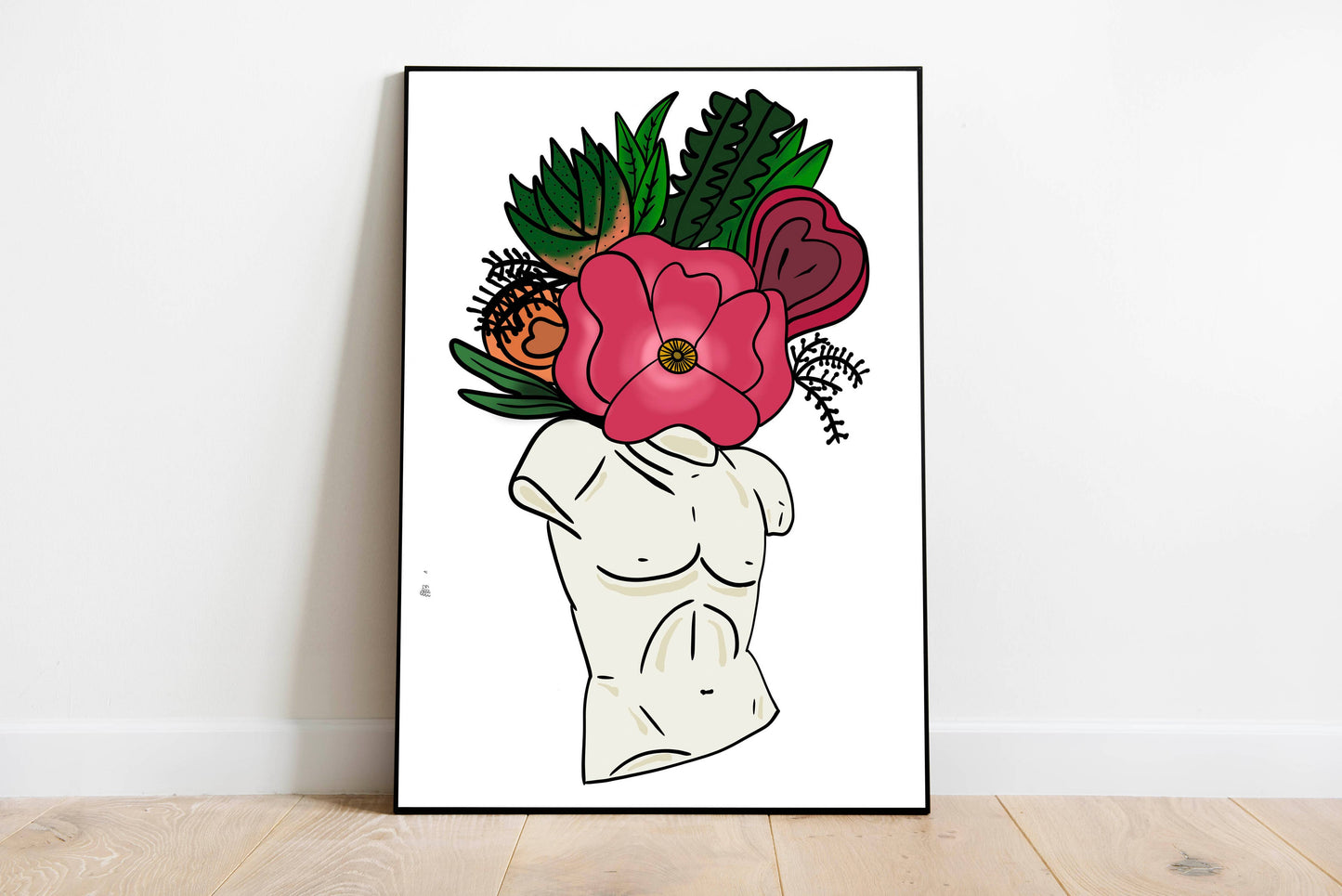 Art Print: Floral Bust (Masc)