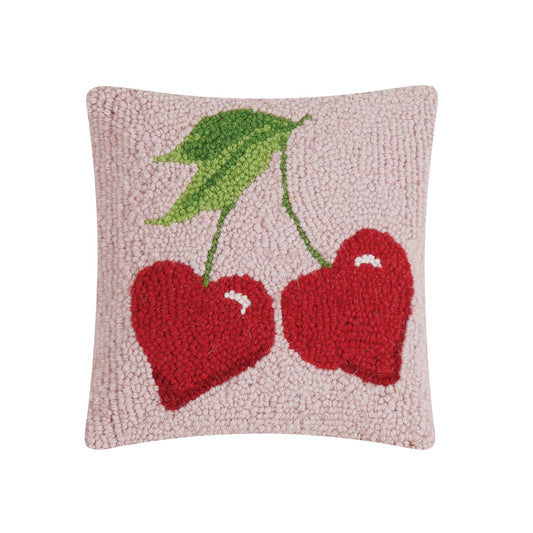 Cherries Heart Hook Pillow