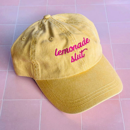 Lemonade slut Yellow pink Baseball Cap Unisex Dad Hat