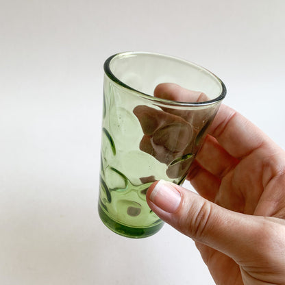 Nesting Green Polka Dot Glass Set of Three