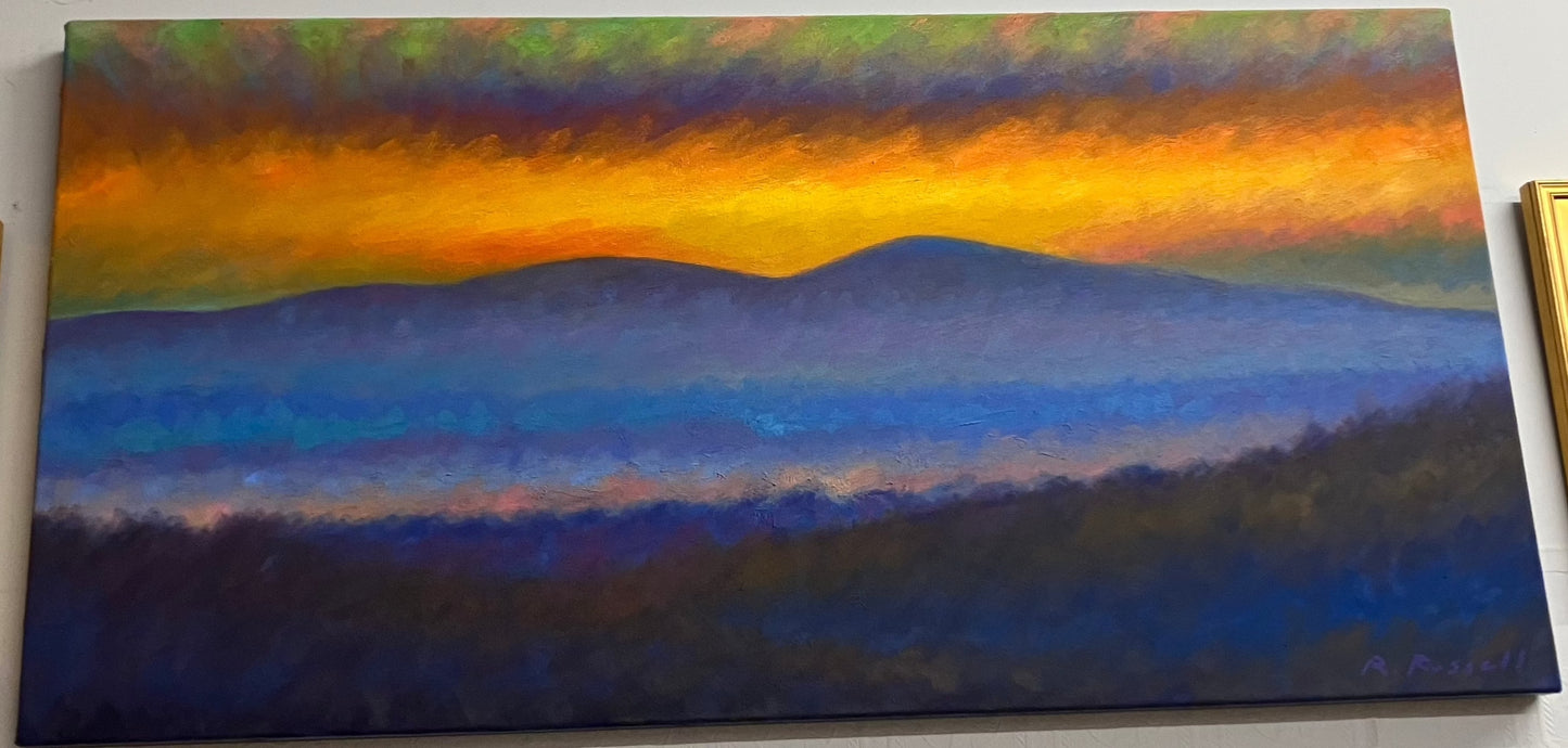 "First Light from House Mountain" Oil Painting by Ryan Russell