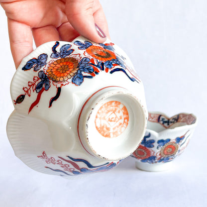 Pair of Hand-Painted Lotus Bowls