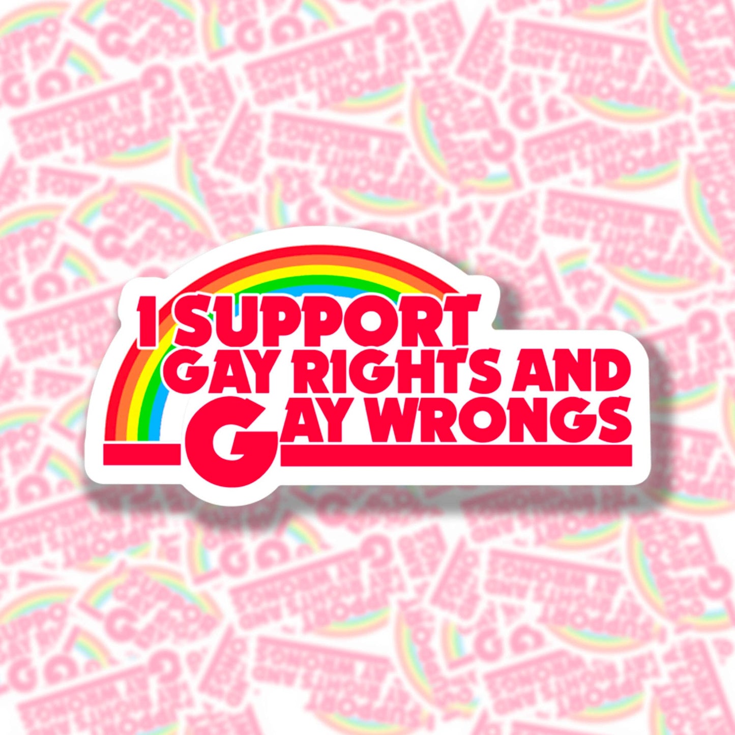 I Support Gay Rights and Gay Wrongs Magnet