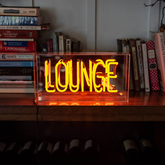 'Lounge' Acrylic Box Neon Light