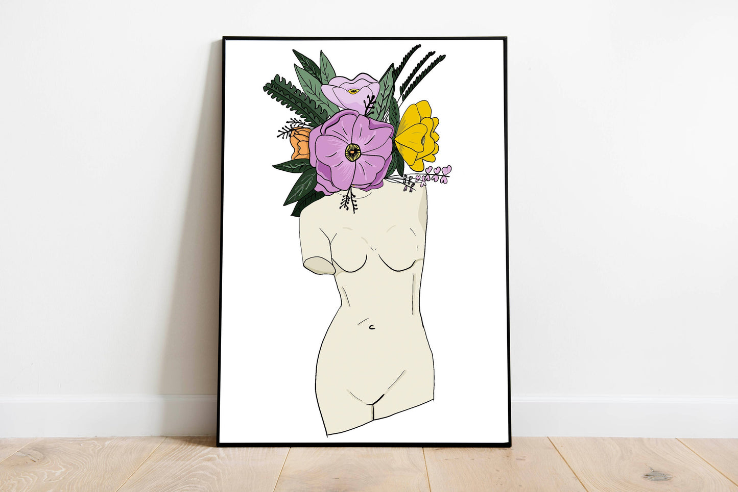 Art Print: Floral Bust (Fem)